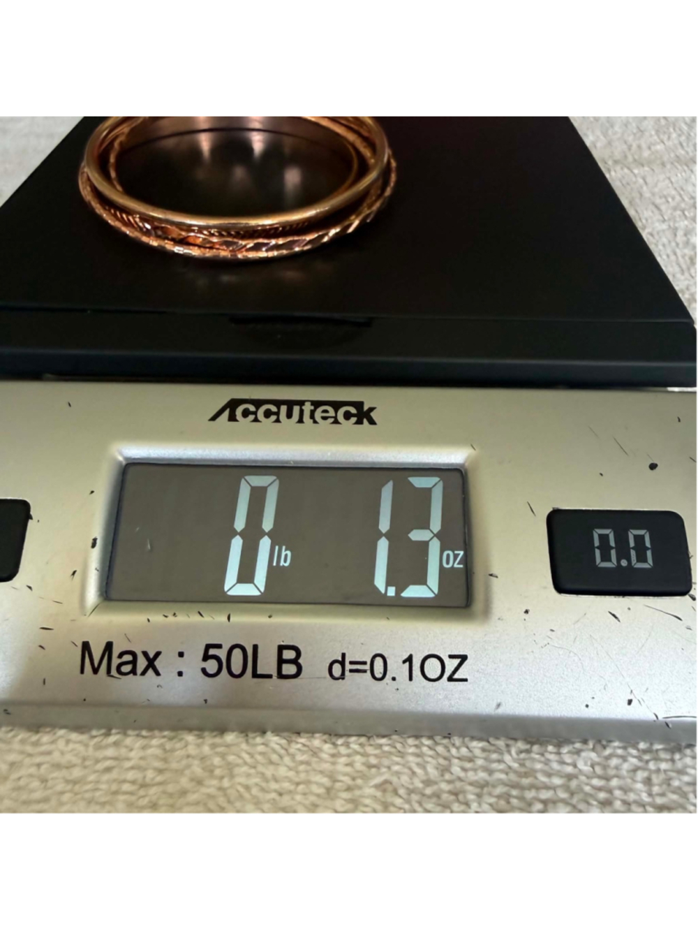 Women's Copper Bangle Bracelet Set of 4 - Picture 6 of 6